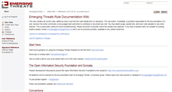 Desktop Screenshot of docs.emergingthreats.net